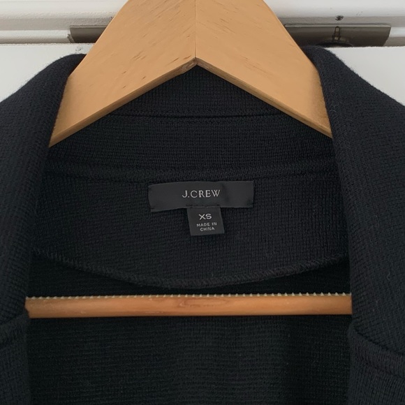 J Crew Sophie Sweater Blazer Black Knit Jacket Open Front Cardigan Size XS - Picture 5 of 8